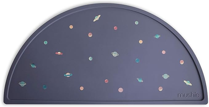 mushie Silicone Placemat for Kids | BPA-Free Non-Slip Design (Planets)