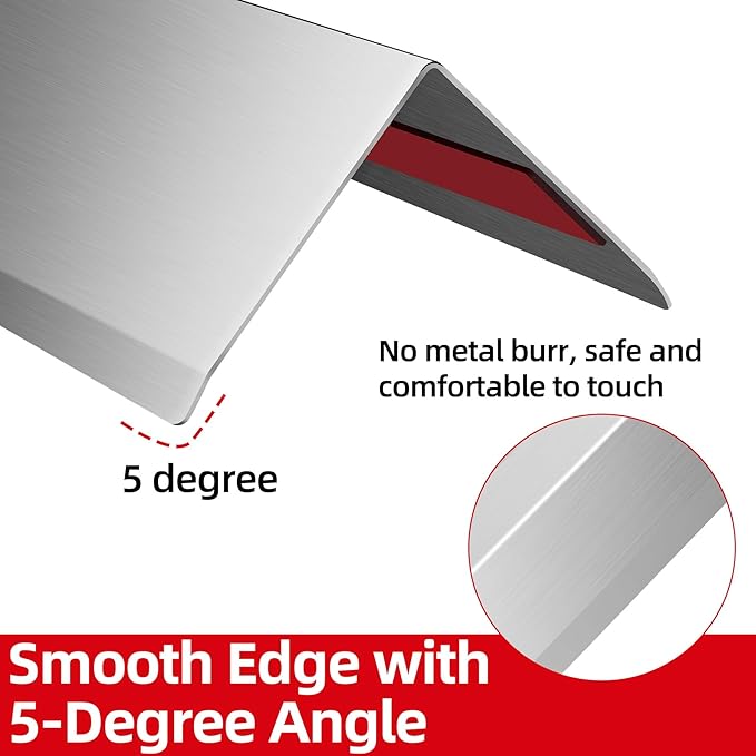 Stainless Steel Corner Guards 10 PCS Wall Corner Protector, 2 x 2 x 48 Inch Metal Corner Protectors for Walls, Silver