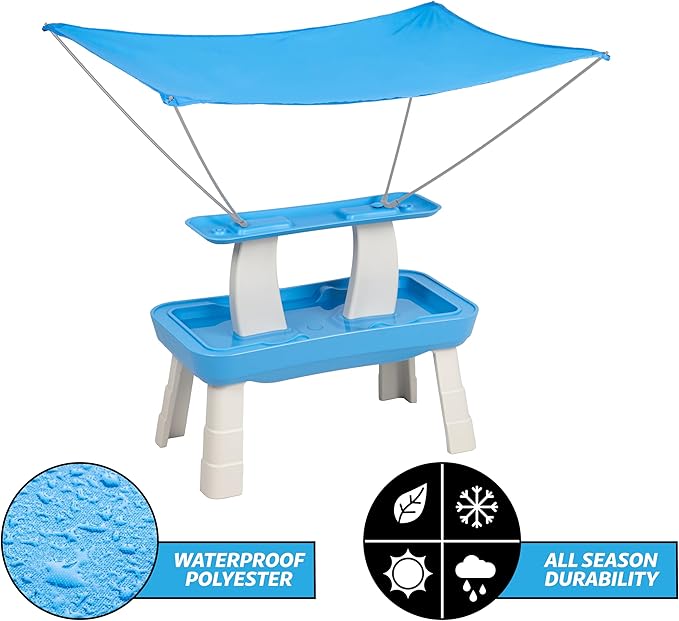 GoSports Water Table With Pump for Toddlers Ages 1.5-4 Years - Outdoor Play Table for Kids With Integrated Circulating Pump