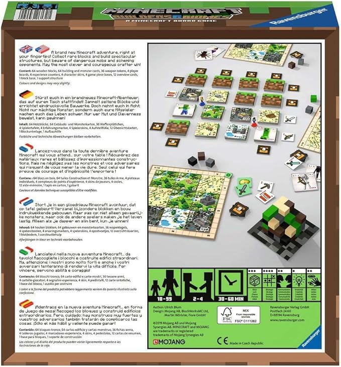Ravensburger Minecraft: Builders & Biomes - Engaging Strategy Board Game | Ideal for 2-4 Players | Perfect for Ages 10 & Up | Authentic Minecraft Experience | Great Gift for Minecraft Enthusiasts