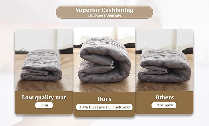 Baby Play Mat 50x50 Inch, Thickened Soft Floor Mat for Playpen, Machine Washable Foam Crawling Mat with Non-Slip Bottom for Babies and Toddlers, Foldable Padded Playmat