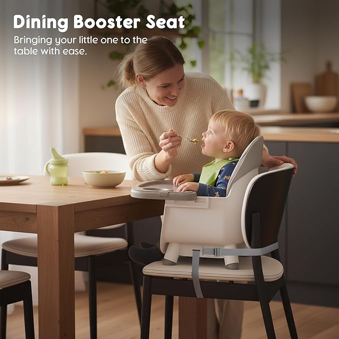 6 in 1 Baby High Chair, Convertible Highchair for Babies and Toddlers (Grey)