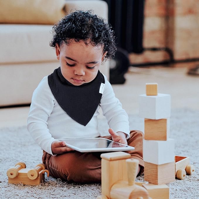 Baby Bandana Drool Bibs for Boys Girls,Super Absorbent Triangle Baby Bibs for Drooling and Teething,100% Cotton Soft for Infant,Newborn 12Pack