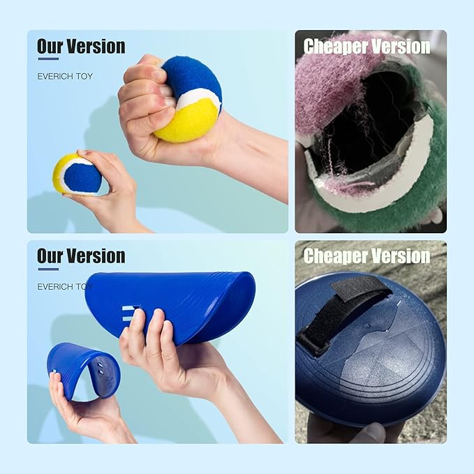 EVERICH Upgraded Toss and Catch Ball Game Set, Outdoor Games for Family Outdoor Toys Yard Games, Beach Pool Toys Camping Game for Adults Family with 4 Paddles 4 Balls, Great Gifts Idea