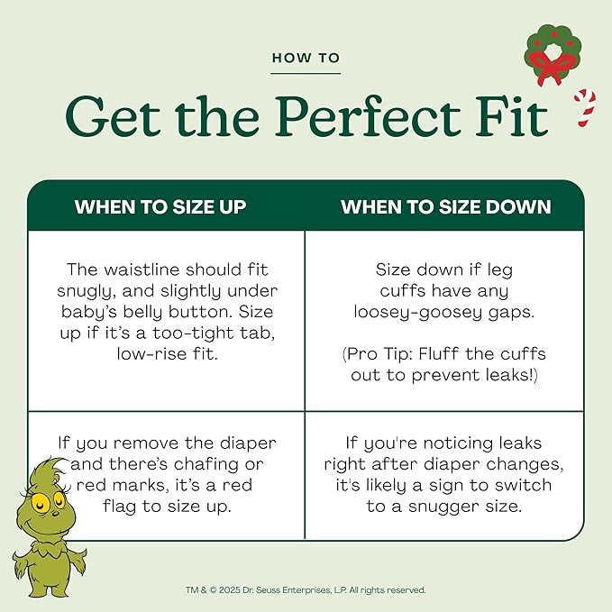Hello Bello Dr. Seuss Baby Grinch Premium Diapers, Size 5 (27+ lbs), 48ct Plus Bonus Wipes: Softness & Protection for Sensitive Skin