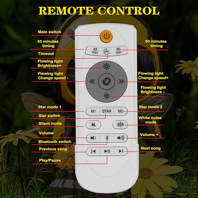 2024 New Bee Colorful Projector Lamp, Robot Toys, Star Sky Projector,Galaxy Night Light, LED Lamp, Children's Room Decor, Ideal for Christmas Gifts, Birthdays, Suitable for Girls and Boys, Adults