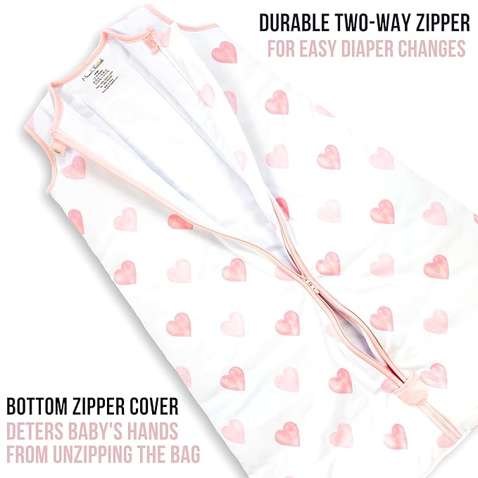 Mama Cheetah Baby Sleep Sack 2.5 TOG, Winter Baby Sleeping Bag with 2-Way Zipper, Organic Cotton Swaddle Transition Wearable Blanket for Boy Girl Infant Toddler, 0-6 Months