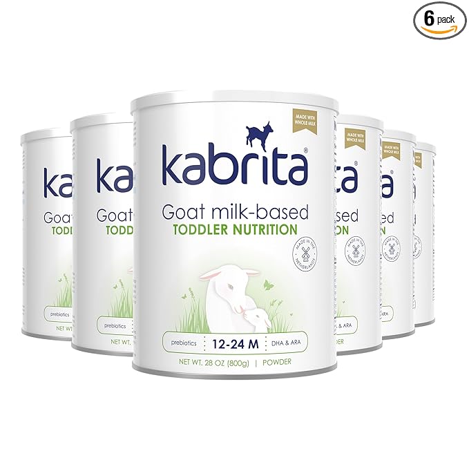 Kabrita Goat Milk-Based Toddler Nutrition Drink, 12–24 Months, Gentle & Easy to Digest, Clean Label Project Certified, Supports Gut Health, Immunity & Brain Development 28oz (Pack of 6)