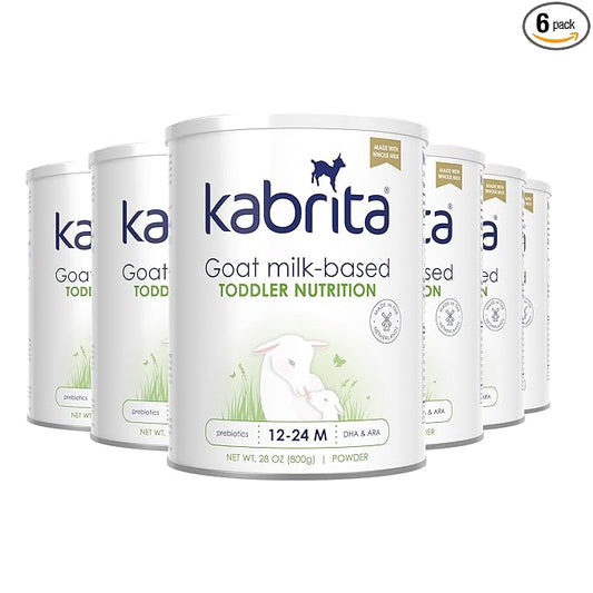 Kabrita Goat Milk-Based Toddler Nutrition Drink, 12–24 Months, Gentle & Easy to Digest, Clean Label Project Certified, Supports Gut Health, Immunity & Brain Development 28oz (Pack of 6)