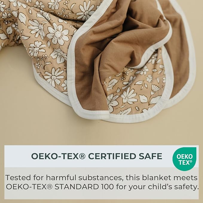 Pobibaby Premium Baby Blanket, Soft Stretchy Quilt for Babies, Toddlers, Kids (Meadow)