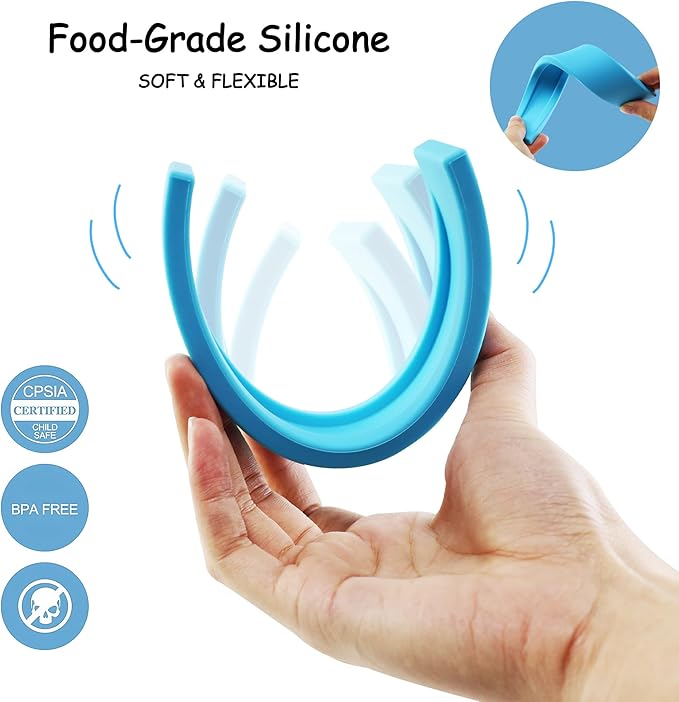 Silicone Stacking Toys for Babies, Soft Rainbow Stacker, Montessori Nesting Blocks Soft Building Toys Colorful Sensory Toys for Creative Play, for Toddlers, 7CPS