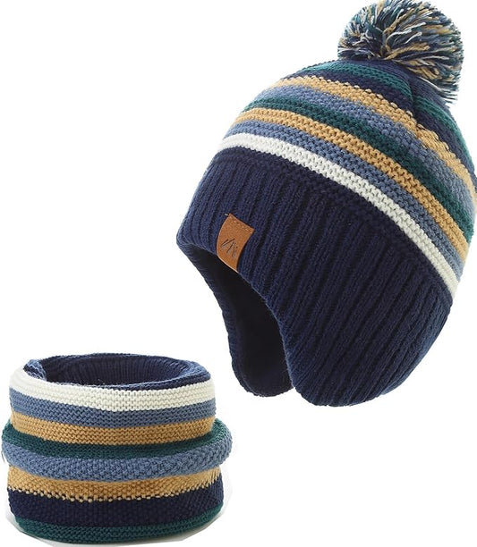 Moon Kitty Baby Boys Hats Toddler Beanies for Boys Winter Fleece Winter Hat Boys