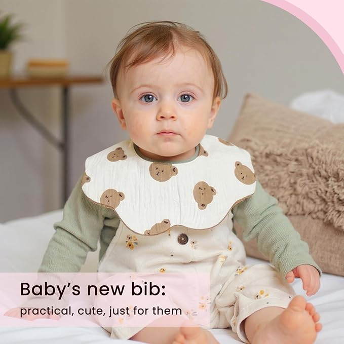 Baby Drool Bibs for Unisex Girls Boys 12 Pack Baby Muslin Bibs for Drooling and Teething