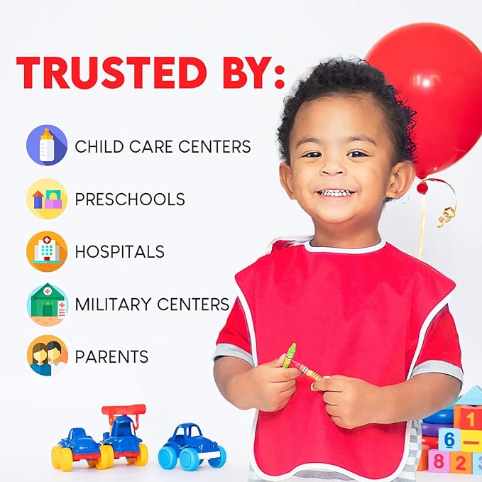 Large Waterproof Bibs Pastel Collection - 4pk, 12pk, 48pk