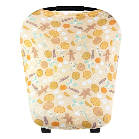 Copper Pearl Multi-Use Cover: Car Seat Covers, Nursing Cover, and Stroller Cover for Sun - Stretchy Fabric, All-Season Use, Stylish Designs, Easy Access for Moms - Cider