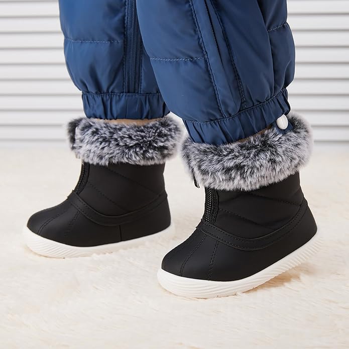BMCiTYBM Baby Boy Girl Snow Boots Waterproof Winter Warm Booties Nonslip Lightweight Outdoor Shoes for First Walkers 6 9 12 18 24 Months(Infant/Toddler)