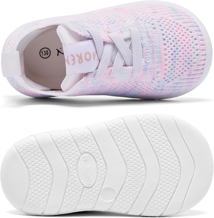 MORENDL Toddler Shoes Baby Walking Sock Shoes Infant Sneakers 0-4 Years Boy Girl Barefoot Tennis Shoe Non-Slip Brethable