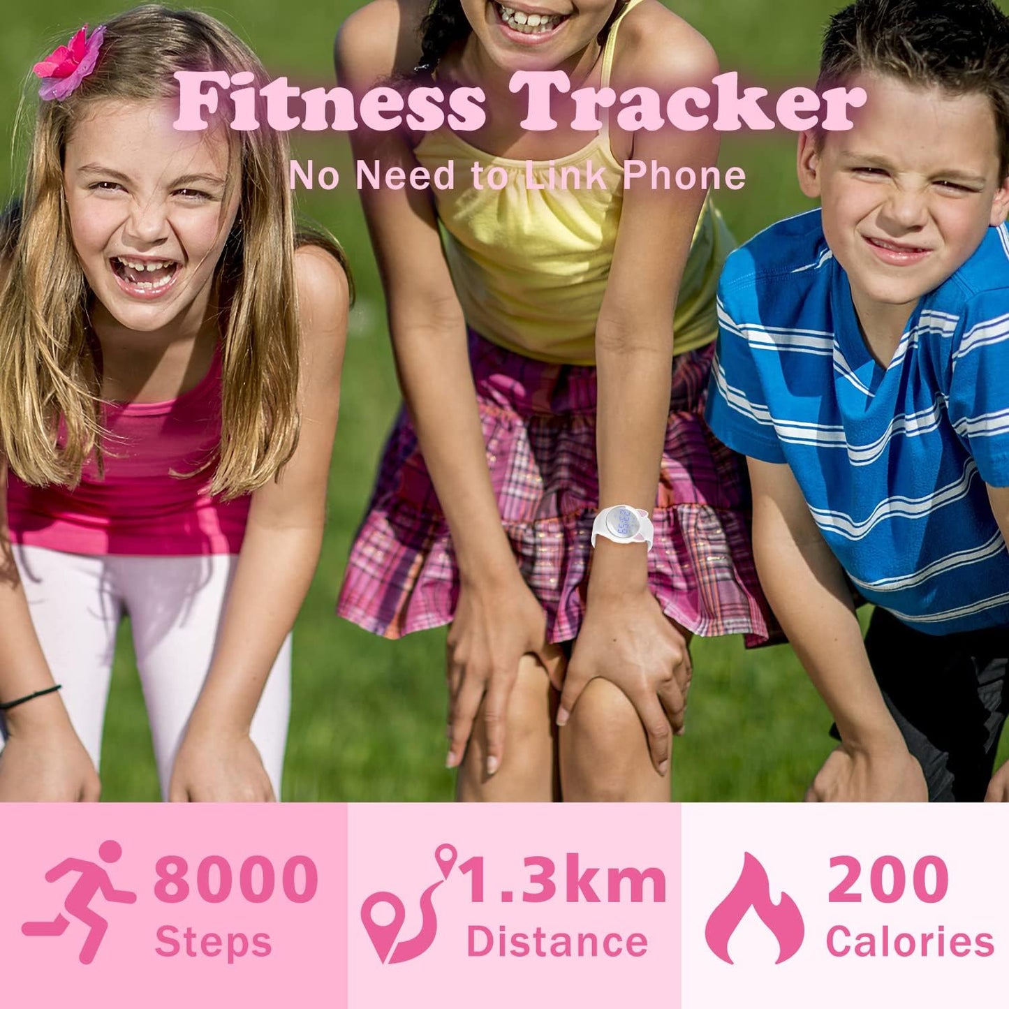 Kids Watches for Girls Boys Digital Sport Watch with Step Counter Pedometer Vibration Alarm Clock, No App Waterproof Fitness Tracker Kids Watch Boys Girls Teens Students Ages 5-16