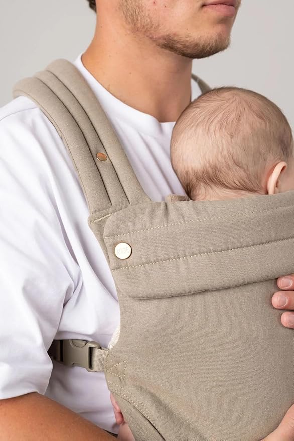 Mabē Monarch Ergonomic Baby Carrier - Premium Cotton Soft Structured Infant Carrier with Hip Healthy Design, 3 Carry Positions for Newborn to Toddler (7-35lbs) (Stone Sage)