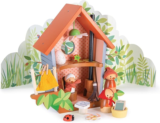 Tender Leaf Toys - Robin’s Nest Box - Wooden Toy Birdhouse with Bird Family and Accessories - Imaginative Play Set - Develop Creative Storytelling and Improve Fine Motor Skills - Age 3+