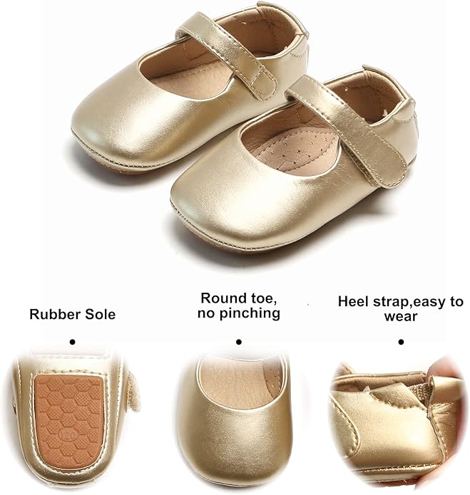 Soft Sole Baby Shoes - Infant Baby Walking Shoes Moccasins Rubber Sole Crib Shoes