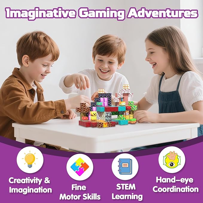 150 PCS Magnetic Building Blocks Toys for Kids, Stacking Magnetic Tiles Toys for Kids Toddlers Boys Girls Ages 3 4 5 6 7 8-12 Gifts