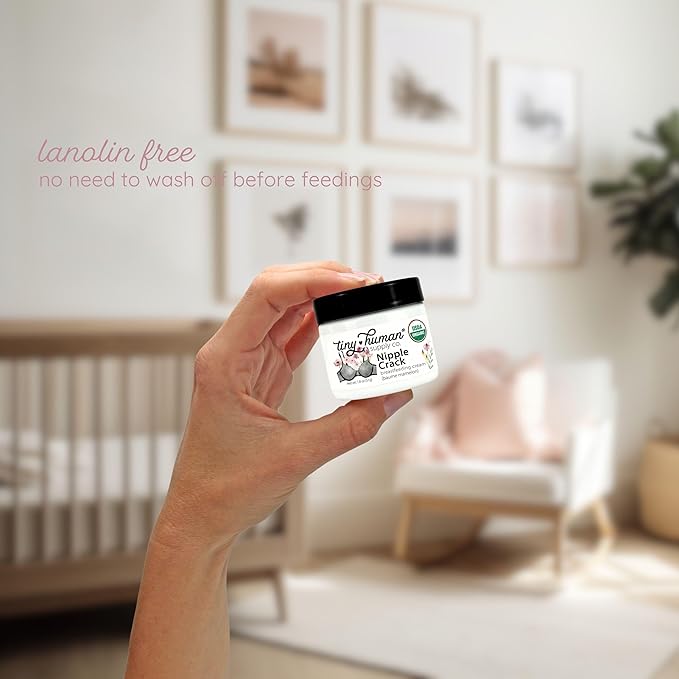 Organic Nipple Cream, Nipple Crack Lanolin Free Nipple Butter (3 Pack), Balm for Breastfeeding Mothers, No Need to Wash Off, Safe for Baby and Mama