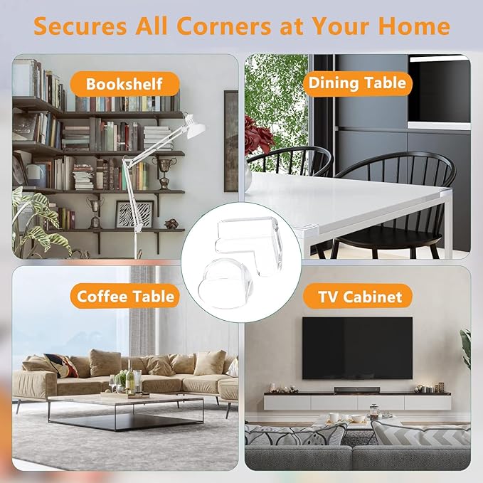 32 PCS Corner Protector Baby, Clear Table Corner Protectors Baby Proofing Baby Safety Products Baby Proof Corners and Edges Furniture Corner Protector