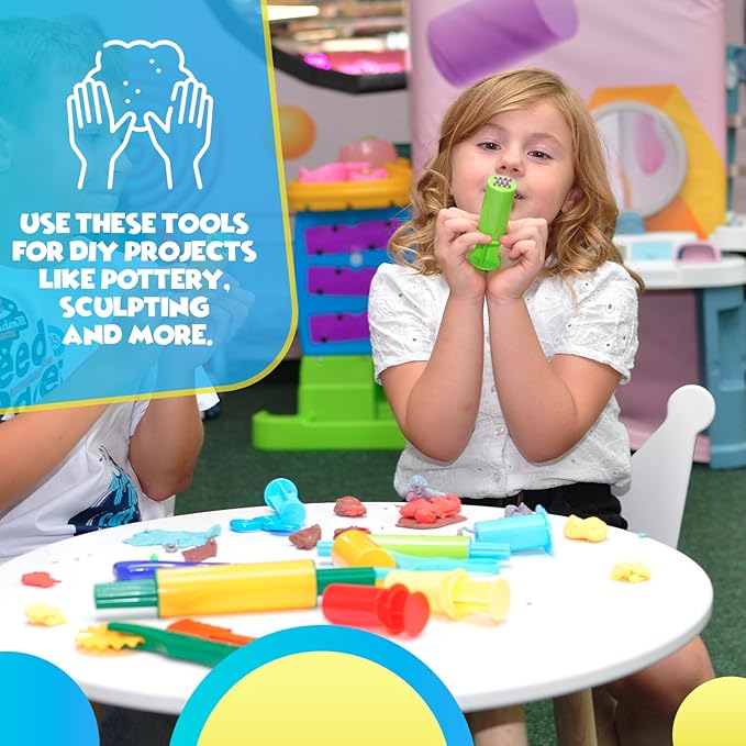 Clay and Play Dough Tools 12 Piece Set - Ages 3 & Up DIMROM (12pcs)