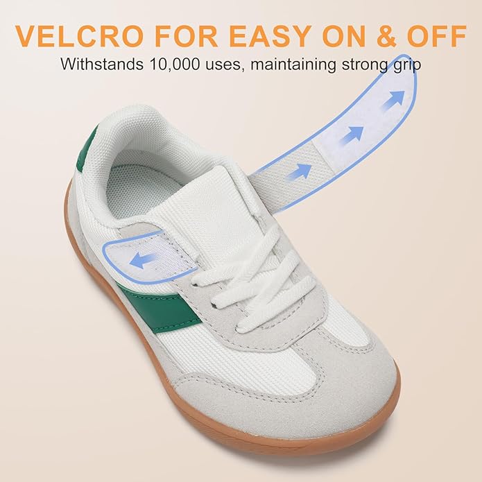 Toddler Wide Toe Box Shoes Zero Drop Minimalist Sneakers for Toddler/Little Kid Barefoot Slip on Tennis Shoes for Kids Boys Girls