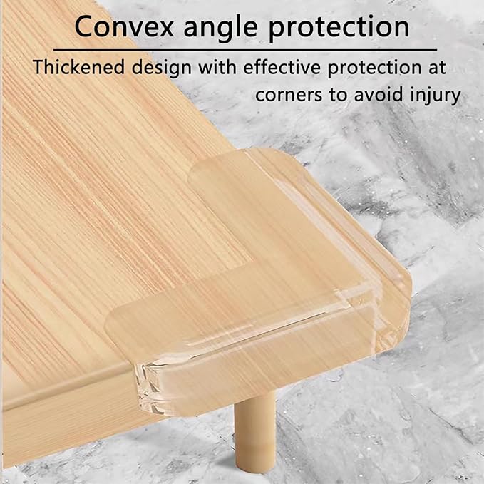 Edge Protector Strip, Corner Protector Baby,Corner Protectors for Furniture with3M Adhesiveft，Safe for Table, Fireplace (0.6x0.6 in Width 13.1 ft Length)