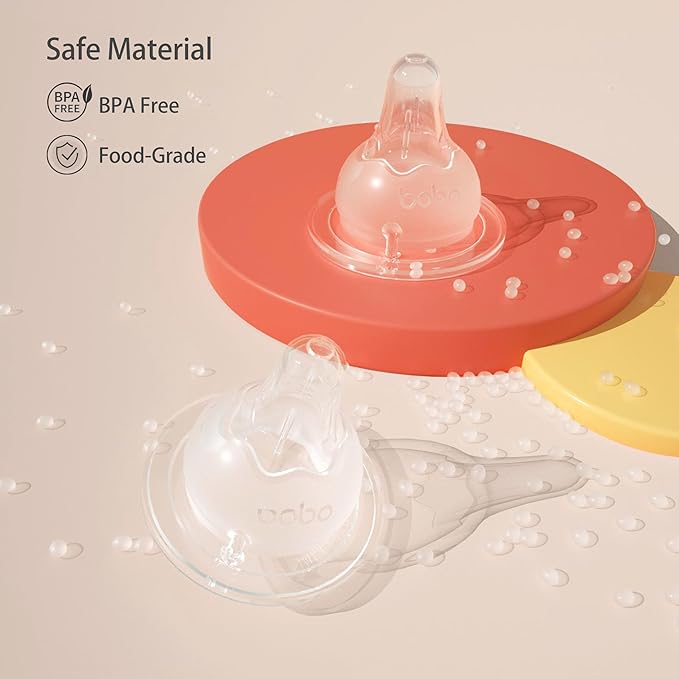 YOHKOH Natural Glass Baby Bottle with Natural Response Nipple, Wide Neck Baby Bottles with Handle, Newborn Anti-Colic Baby Bottles Gift Set, Clear (5.4oz (Pack of 2), Green)