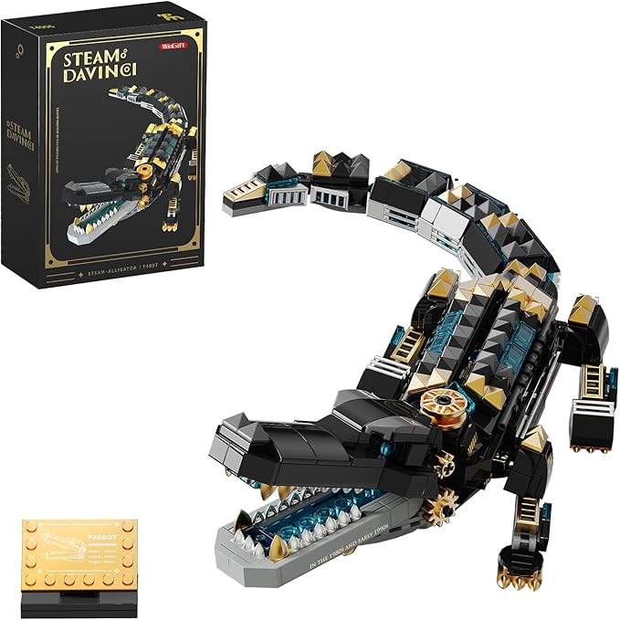 541 Piece Crocodile Building Sets,Sea Creatures Creative Model Building Kit,STEM Dinosaur World Park Building Toy, Mechanical Animal Brick Set,Christmas Birthday Gifts for Boys,Teens, Adults