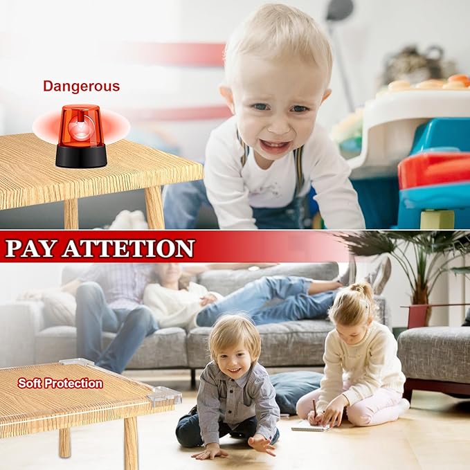 Edge Corner Protector Baby Proofing with 4 Corners Protector, Self-Adhesive Furniture Corner Guard & Edge Safety Bumpers, Table Edge Corner Protectors Covers (0.8in Wide, 16.4ft with 4 Corners)