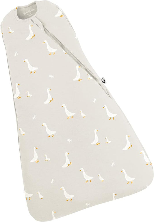 GUNAMUNA Baby Swaddle Sleep Sack, Ultra-Soft Fabric, WONDERZiP for Easy Changes, Arms In or Out, 0.5 TOG, 0-3 Months