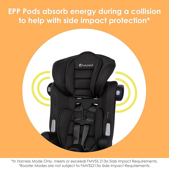 Baby Trend Hybrid SI 3-in-1 Combination Booster Car Seat with Side Impact Protection, Hoboken Black