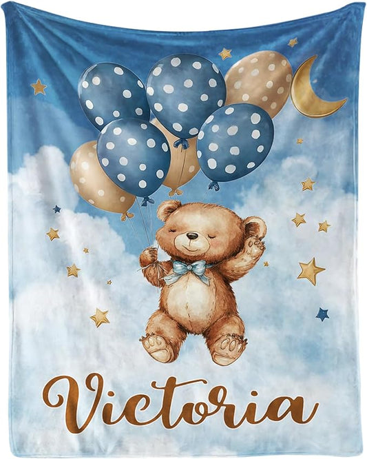 EVER2000 Personalized Baby Blanket for Girls, Custom Baby Blanket with Name, Soft & Fuzzy Newborn Receiving Blankets for Toddler, Customized Baby Gifts for Birthday Baby Shower