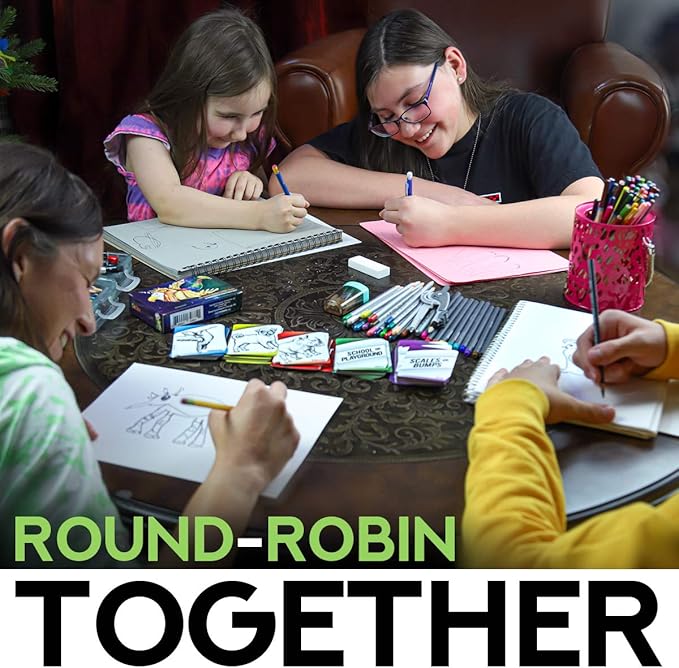 Mythical Creatures Art Prompts Card Game — 150 Drawing Prompt Cards, Millions of Mash-Ups — Imagination Game for Kids, Tweens, Teens & Families — Classroom & Homeschool Creativity Activity