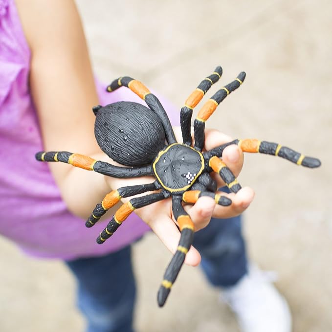 Safari Ltd. Orange-Kneed Tarantula Figurine - Realistic 8" Arachnid Figure - Educational Toy for Boys, Girls, and Kids Ages 3+
