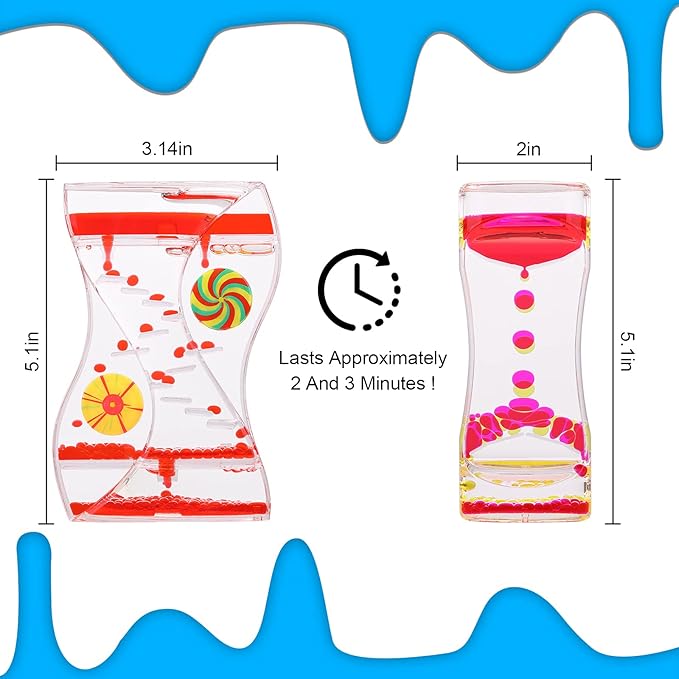 XINBAOHONG Liquid Motion Bubbler Sensory Toy for Kids and Adults 4-Pack，Calming Stress Relief Fidget Toys for ADHD Autism, Office Desk Decor