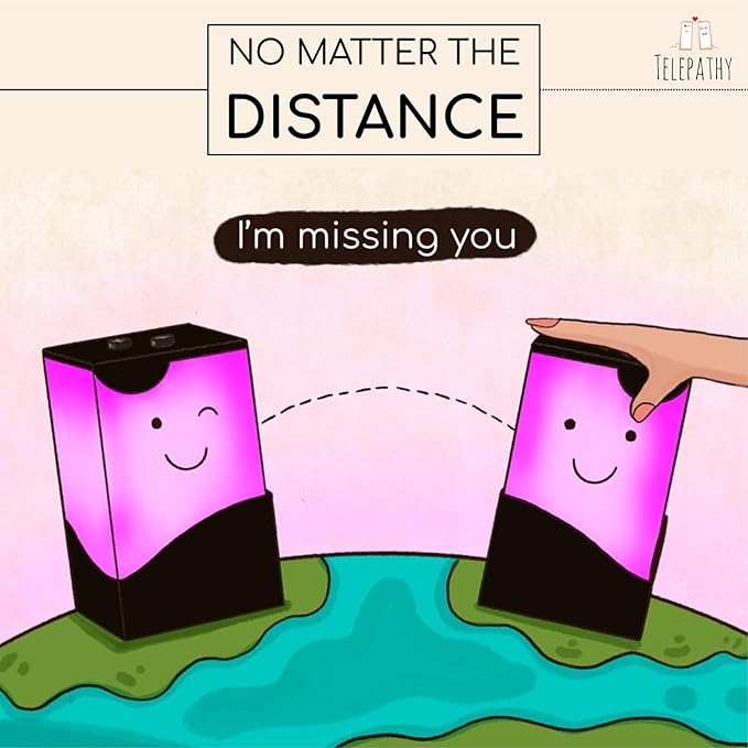 Telepathy Toddlers – No Subscription Friendship Lamps | Long Distance Lights, Free App Based Set-up, Long Distance Relationship Gifts (Set of 6)