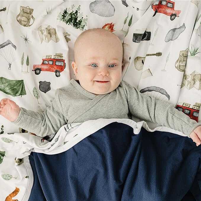 Pobi Baby Premium Baby Blanket, Soft Stretchy Quilt for Babies, Toddlers, Kids (Explore)