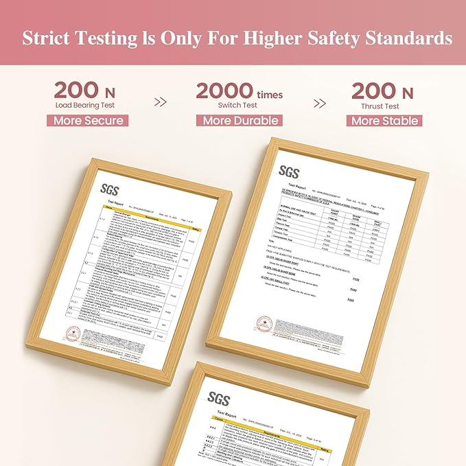 InnoTruth 29.5–40.75" Baby Gate for Stairs, 30" Tall Dog Gates for Doorways & Hallways, Safety Gate for Kids & Pets, Pressure-Mounted Walk-Through with Dual Lock & 2-Way Swing, Brown