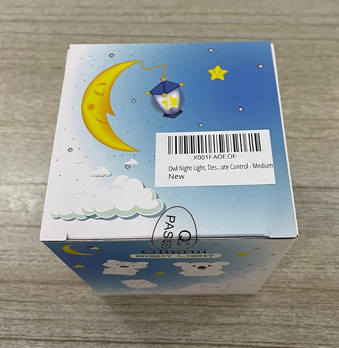 Owl Night Light Baby Bedside Lamp Child, Silicone Nursery Lamp for Breastfeeding Bedroom Mood Lights, Eye Caring, Adjustable Brightness & Color, Time Setting, Holiday Gifts - Medium