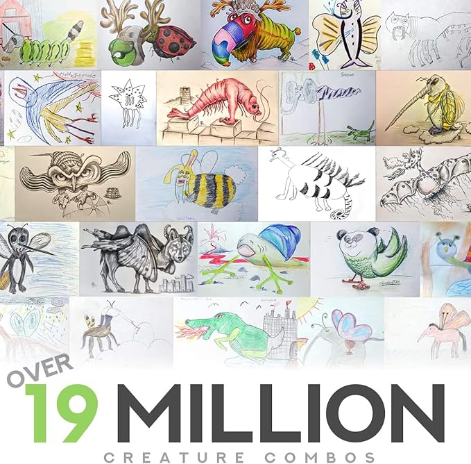 Mythical Creatures Art Prompts Card Game — 150 Drawing Prompt Cards, Millions of Mash-Ups — Imagination Game for Kids, Tweens, Teens & Families — Classroom & Homeschool Creativity Activity