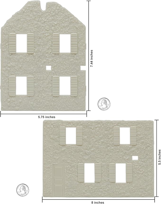 BMC WW2 Ruined Spanish Farm House - Plastic Army Men Playset Accessory