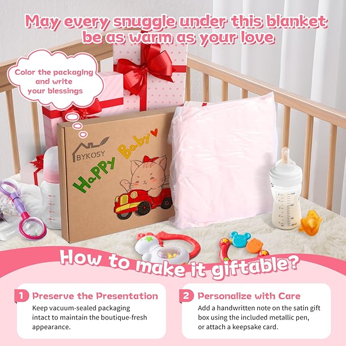 Ultra Soft Fleece Baby Blanket,Swaddle & Receiving Blankets for Newborn Infant, Lightweight Breathable Nursery Nap Blanket for Crib Stroller, for Girls Heart Checkered 30"x40" Light Pink