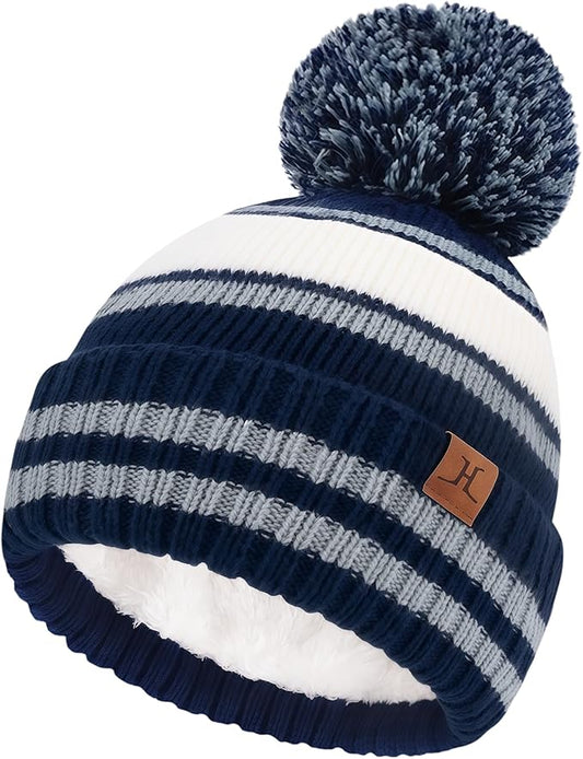 FZ FANTASTIC ZONE Kids Toddler Winter Hat Beanie with Warm Fleece Ski Baby Hats for 2-7 Years Skull Cap Baby Boys Girls Gifts