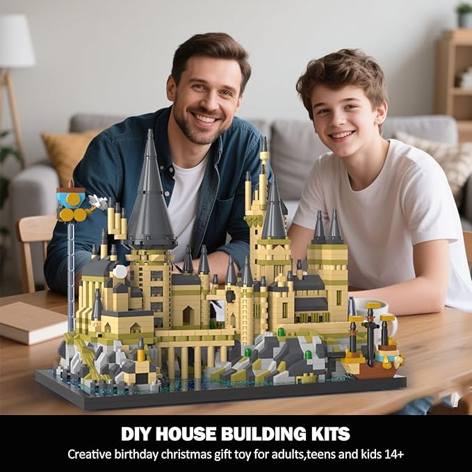 Magic Castle Micro Mini Building Set, 2743 Pcs Magic House Model Building Toys, STEM Creative Magic World Office and Home Decor Bricks Kits, Christmas Birthday Gift for Adults Teens Kids 14+
