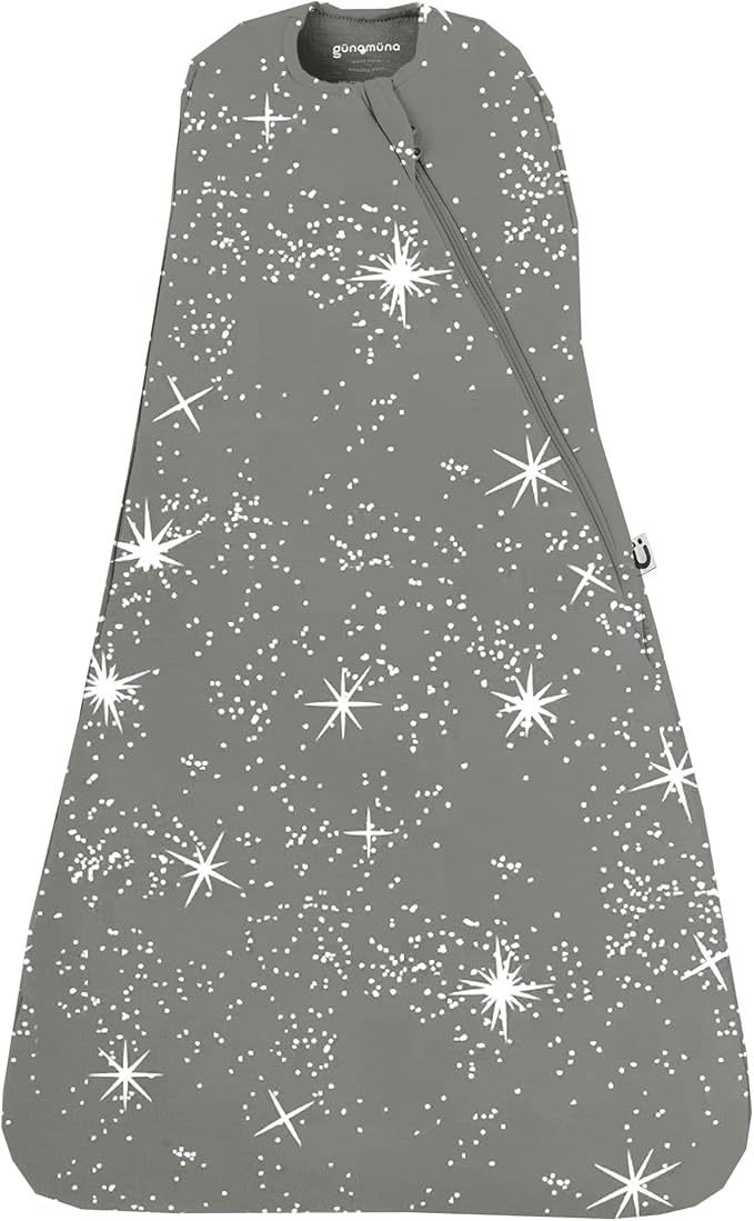 GUNAMUNA Swaddle Wrap for Newborns – Arms In or Out, Easy Diaper Changes with WONDERZiP, Soft Sleep Sack, 1.0 TOG